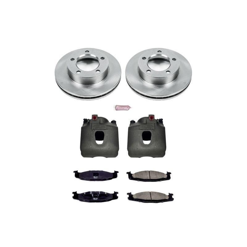 PowerStop — OE Stock Replacement Low-Dust Ceramic Brake Pad, Rotor and Caliper Kit