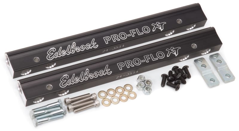 Edelbrock — Fuel Rail Kit for Small-Block Chevy -6 AN in Black Finish
Pro-Flo XT Fuel Rail Kit