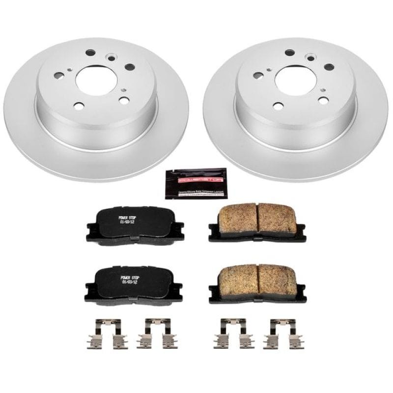 PowerStop — Genuine Geomet Coated Rotor and Low-Dust Ceramic Brake Pad Kit