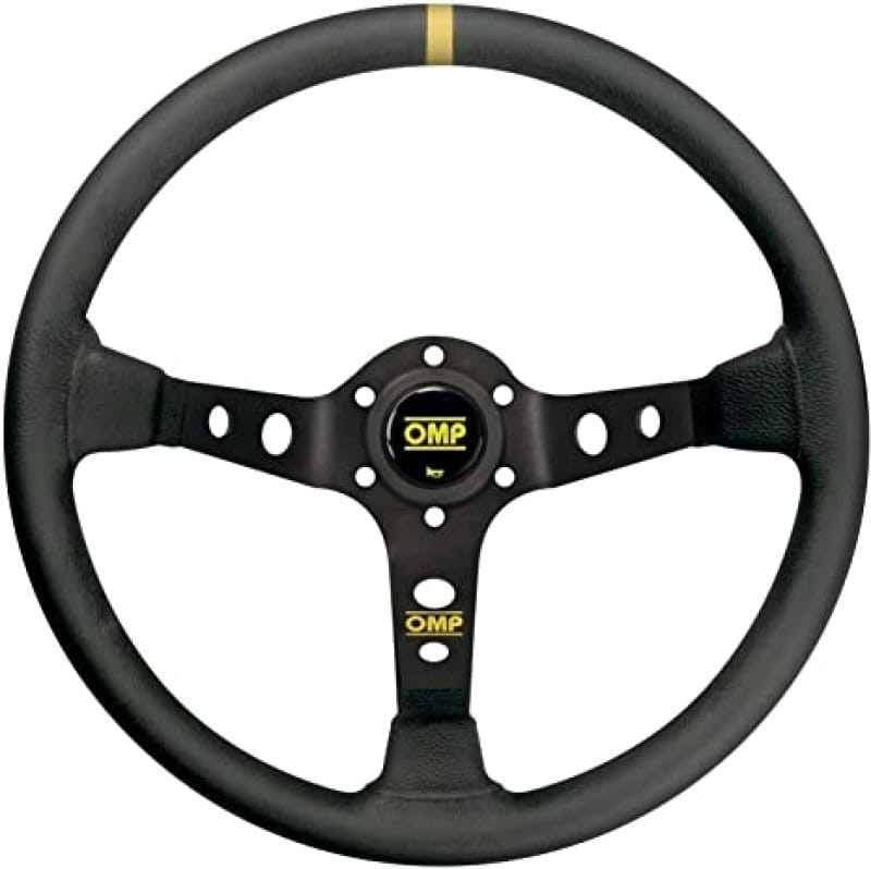 OMP — OMP Dished Steering Wheel Corsica 330/Black In Suede Leather With Anodized Spokes