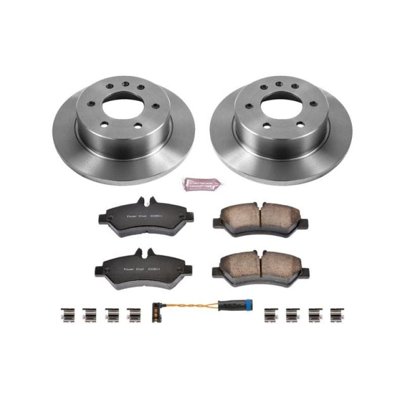 PowerStop — OE Stock Replacement Low-Dust Ceramic Brake Pad and Rotor Kit