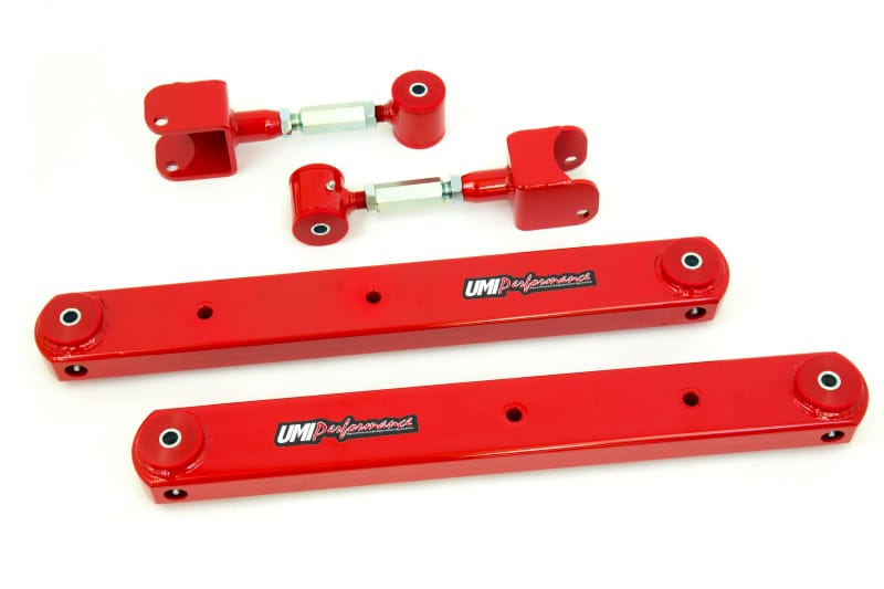 UMI Performance — 402125 - 1968-1972 GM A-Body Rear Control Arm Kit, Boxed Lowers, Adj Uppers