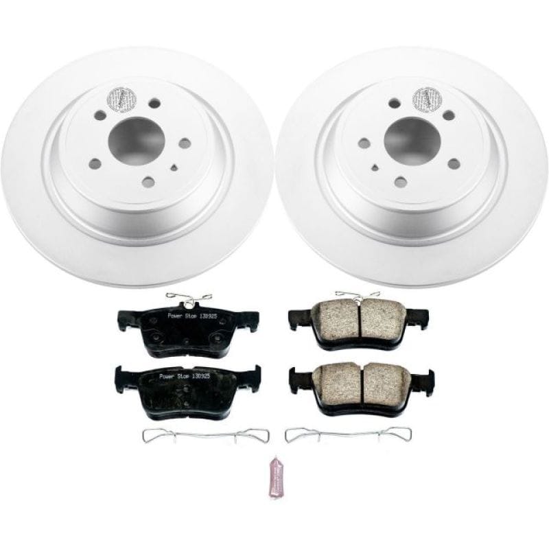 PowerStop — Genuine Geomet Coated Rotor and Low-Dust Ceramic Brake Pad Kit