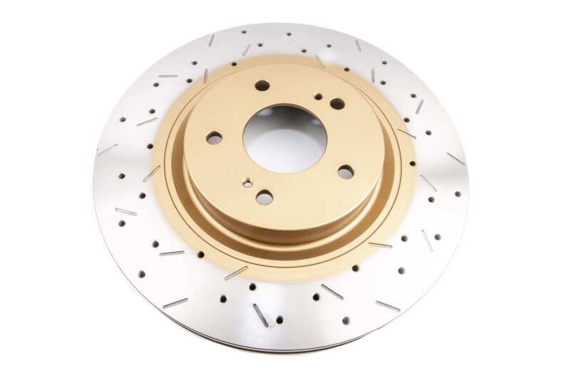 DBA — 4000 Series Rotor - Cross Drilled/Slotted Uni-Directional Rotor
Front 4000 Series XS Gold Brake Rotor