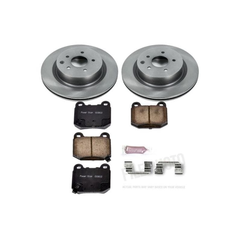 PowerStop — OE Stock Replacement Low-Dust Ceramic Brake Pad and Rotor Kit