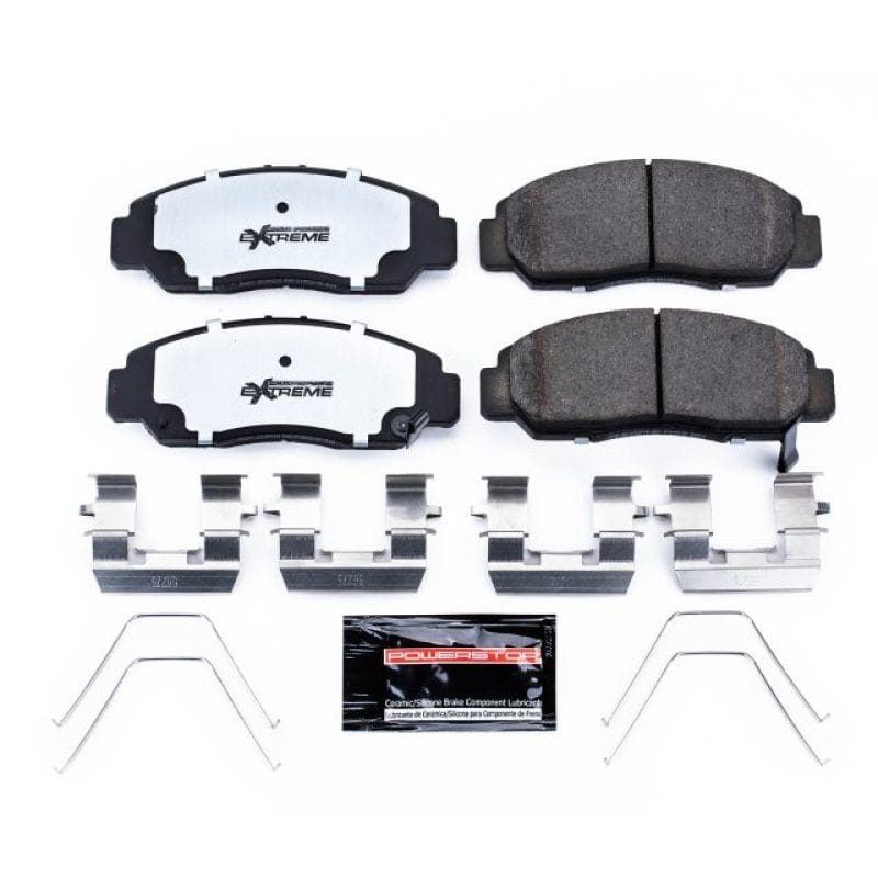 PowerStop — PowerStop - Z26 Performance Carbon-Fiber Ceramic Brake Pads with Hardware Kit