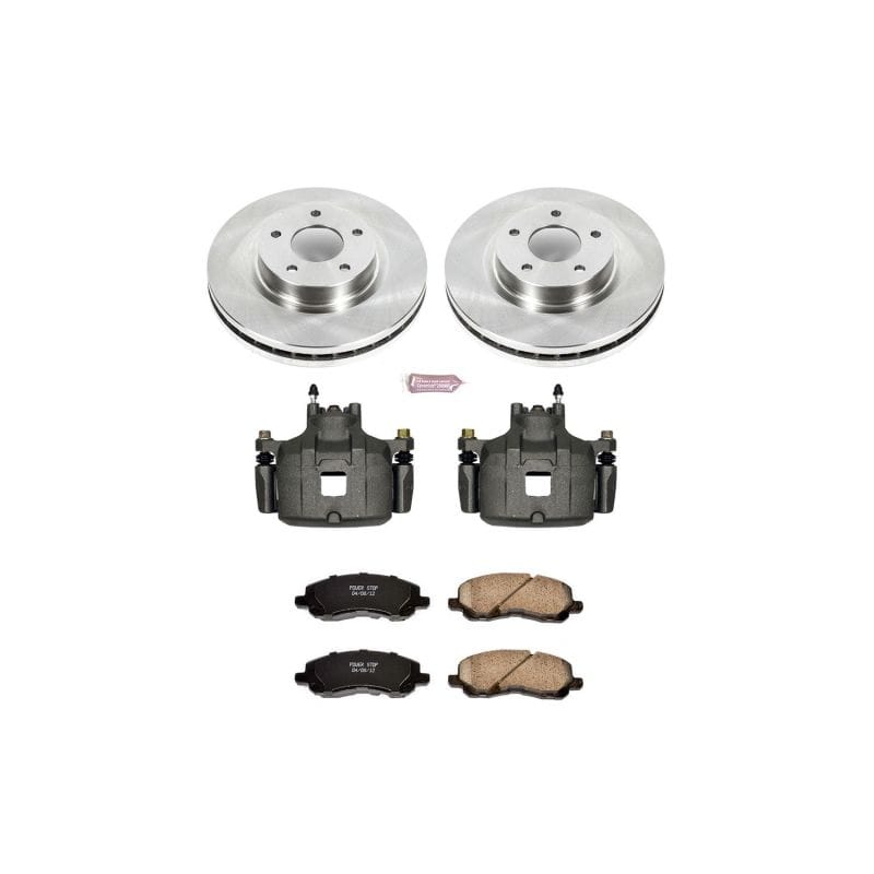 PowerStop — OE Stock Replacement Low-Dust Ceramic Brake Pad, Rotor and Caliper Kit