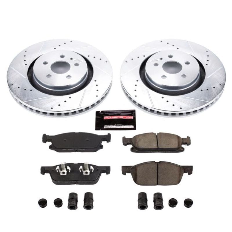 PowerStop — Z23 Daily Driver Carbon-Fiber Ceramic Brake Pad and Drilled & Slotted Rotor Kit