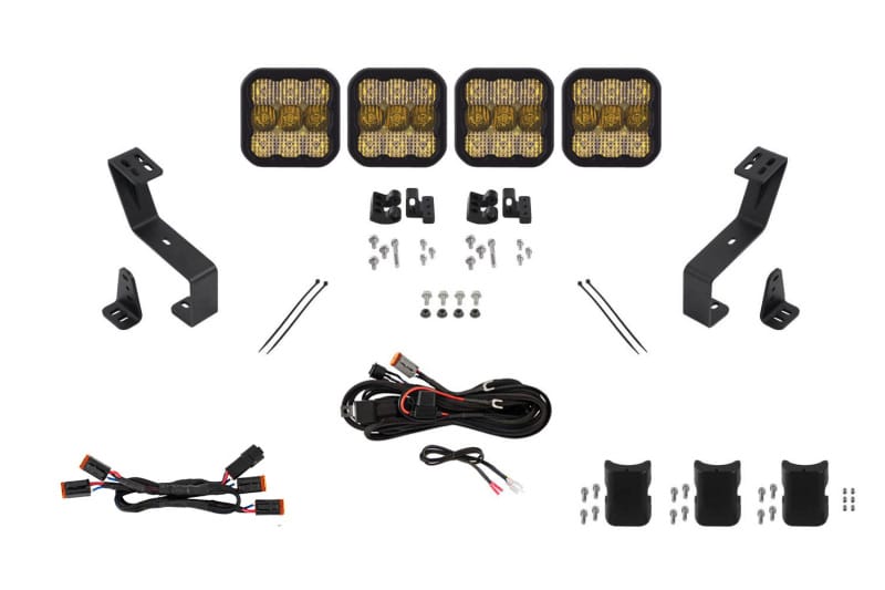 Diode Dynamics — Diode Dynamics SS5 Grille CrossLink Lightbar Kit for 2019-Present Ram - Sport Yellow Combo
