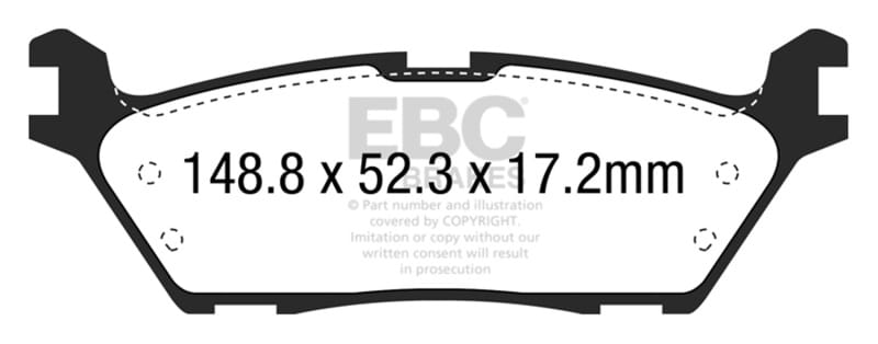 EBC — EBC 15+ Ford F150 2.7 Twin Turbo (2WD) Electric PB Extra Duty Rear Brake Pads
Disc Brake Pad