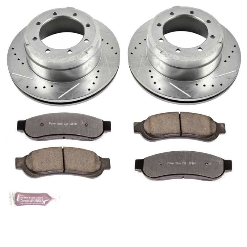 PowerStop — Z36 Truck and SUV Carbon-Fiber Ceramic Brake Pad and Drilled & Slotted Rotor Kit