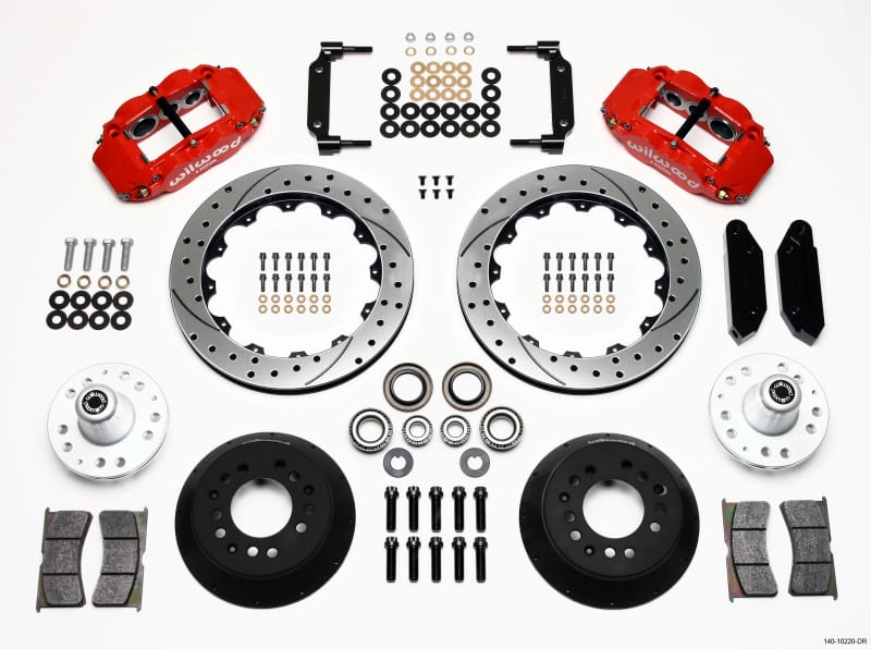 Wilwood — KIT,FRONT,MUSTANG 70-73,BIG BRAKE,RADIAL MT,13.00 ROTOR,DRILLED,RED