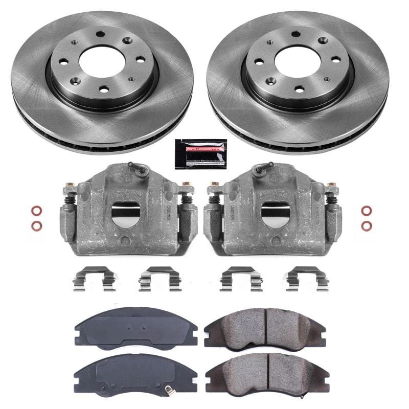 PowerStop — OE Stock Replacement Low-Dust Ceramic Brake Pad, Rotor and Caliper Kit
