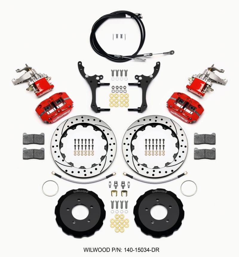 Wilwood — KIT,REAR,MIATA,06-15,DPR/MC4,12.88x.81 SRP,RED,W/LINES/CABLES