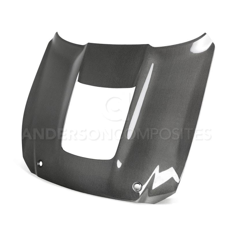 Anderson Composites — Anderson Composites 2020 Mustang Shelby GT500 Double Sided Carbon Fiber Hood