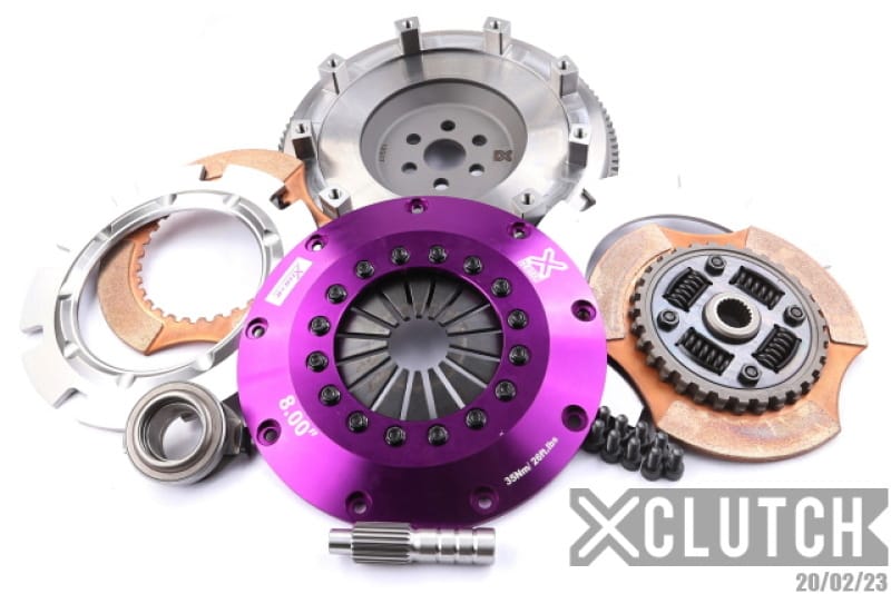 XCLUTCH — Clutch Kit Inc Chromoly Flywheel; 8" Twin Sprung Ceramic Clutch Discs