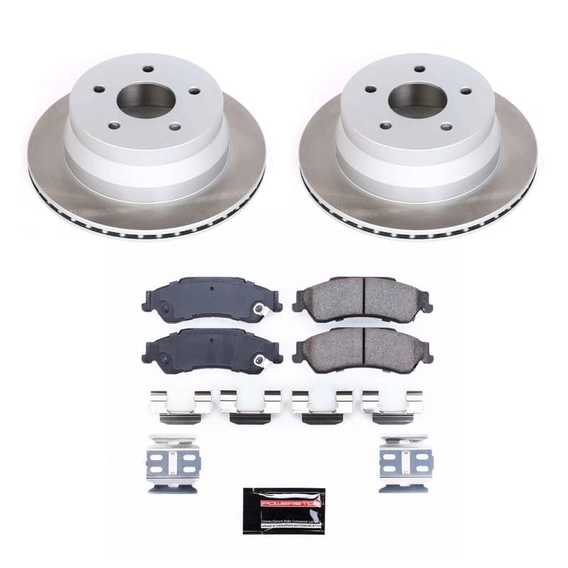 PowerStop — Semi-Coated Rotor and Low-Dust Ceramic Brake Pad Kit