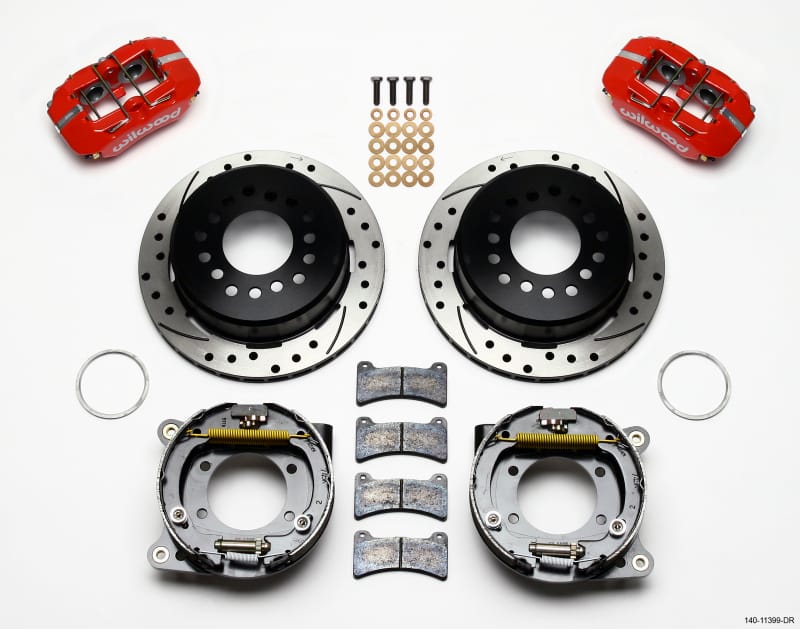 Wilwood — KIT,REAR,DISC/DRUM,CAMARO 93-97,2.75 OFF 1PC 11.00,SRP,RED