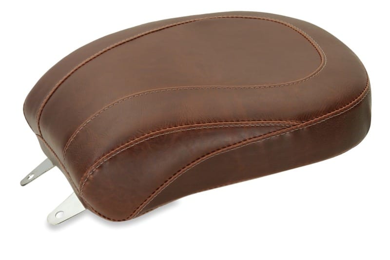 Mustang Motorcycle — Mustang 84-06 Harley Standard Rear Tire Wide Tripper Passenger Seat - Distressed Brown