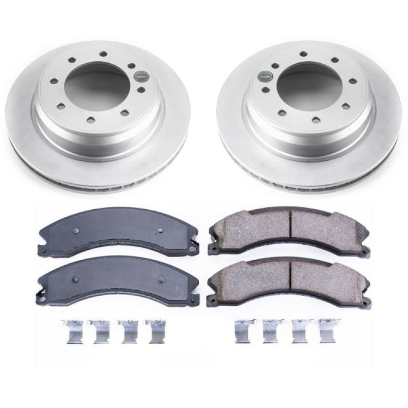 PowerStop — Genuine Geomet Coated Rotor and Low-Dust Ceramic Brake Pad Kit
