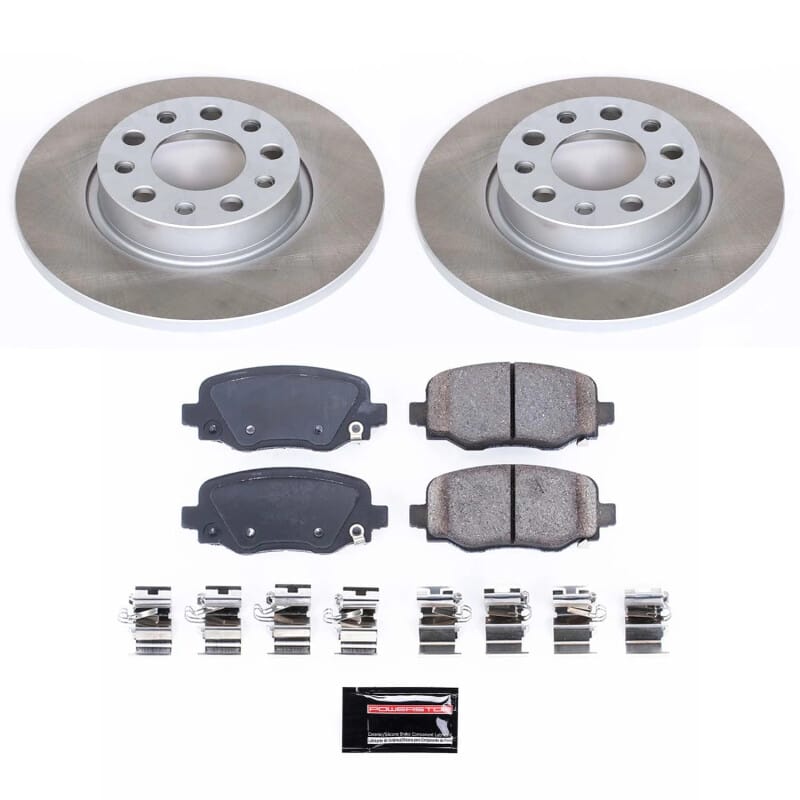 PowerStop — Semi-Coated Rotor and Low-Dust Ceramic Brake Pad Kit