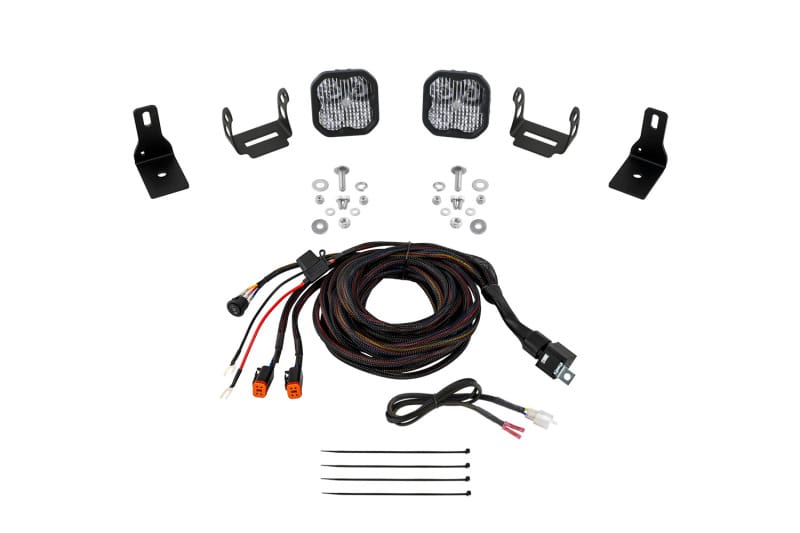 Diode Dynamics — Diode Dynamics 2022+ Ford Maverick SS3 Sport Stage Series Ditch Light Kit Pro White Combo