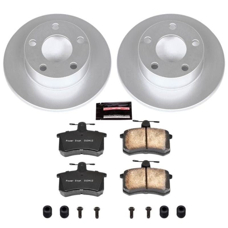 PowerStop — Genuine Geomet Coated Rotor and Carbon-Fiber Ceramic Brake Pad Kit