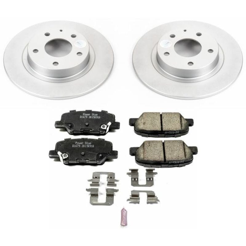 PowerStop — Genuine Geomet Coated Rotor and Low-Dust Ceramic Brake Pad Kit