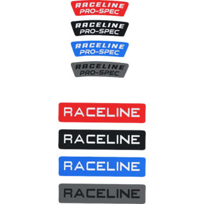 Raceline — Raceline 13 Decal Pack Includes: 2 Lip Decals; 1 Cap Decal - Blue, Red, Black, Gunmetal