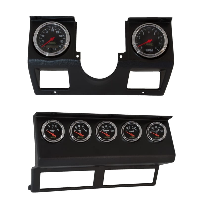 AutoMeter — DIR FIT DSH KT, WRANGLER (YJ) 87-96, TACH/MPH/FUEL/OILP/WTMP/VOLT/TRANS, JEEP