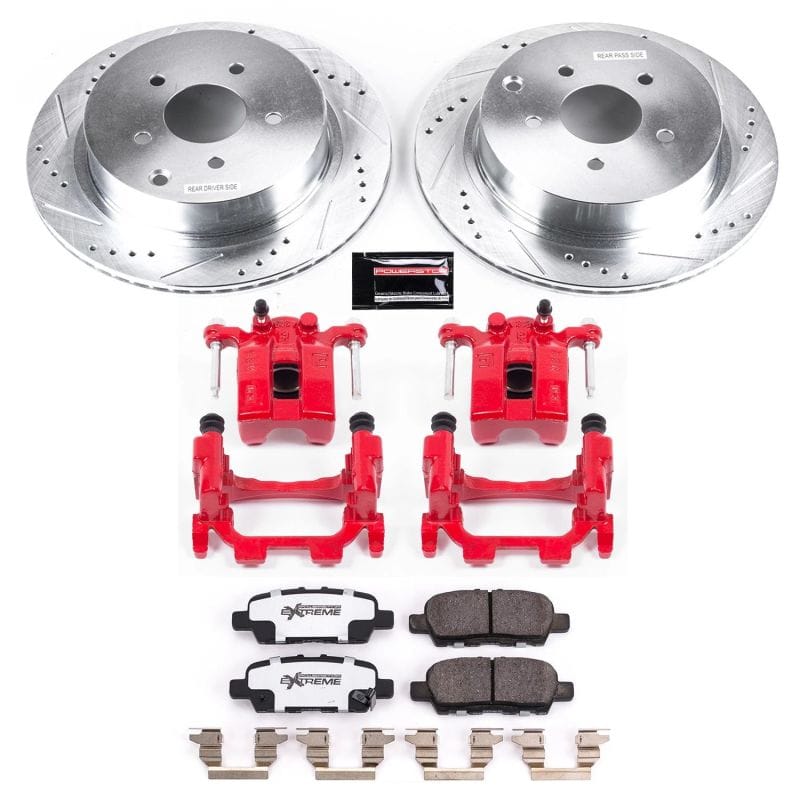 PowerStop — Z26 Street Performance Ceramic Brake Pad, Drilled Slotted Rotor, and Caliper Kit