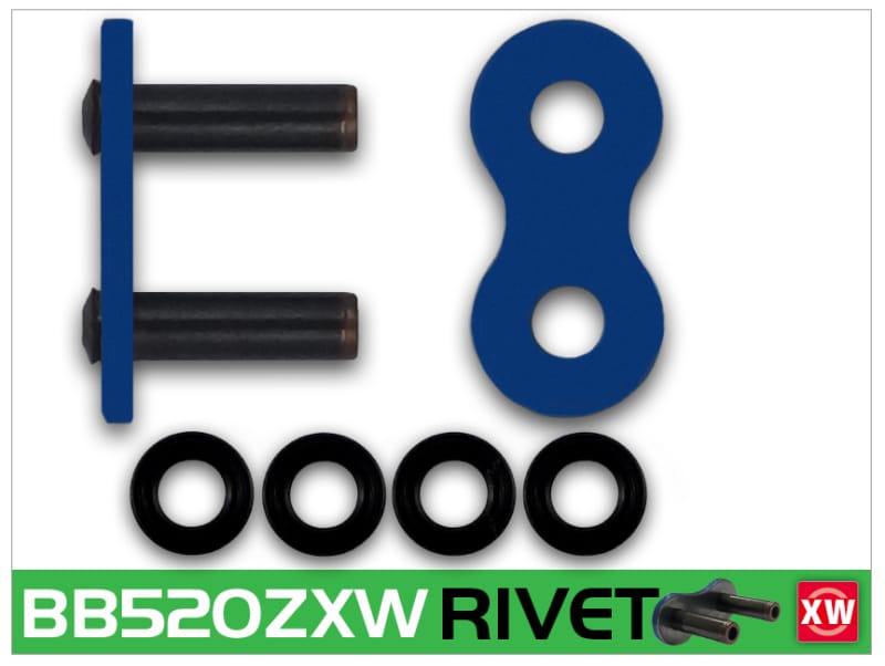 RK Chain — RK Chain BB520ZXW-RIVET - Blue