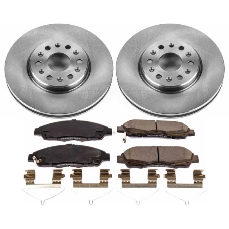 PowerStop — OE Stock Replacement Low-Dust Ceramic Brake Pad and Rotor Kit
