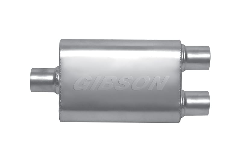 Gibson — Gibson MWA Superflow Center/Dual Oval Muffler - 4x9x14in/3in Inlet/2.5in Outlet - Stainless
Muffler
