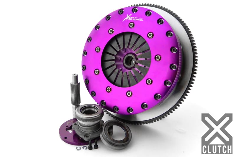 XCLUTCH — Clutch Kit Inc Chromoly Flywheel + HRB; 9" Twin Solid Ceramic Clutch Discs