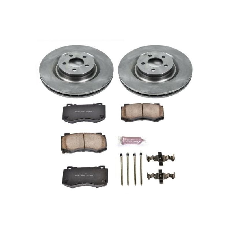 PowerStop — OE Stock Replacement Low-Dust Ceramic Brake Pad and Rotor Kit