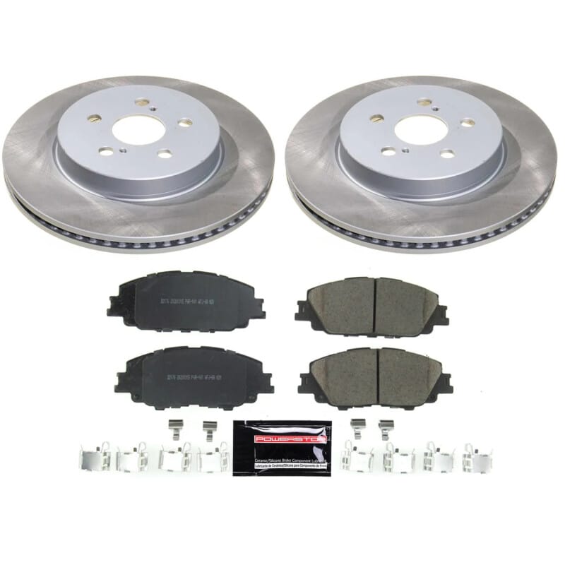 PowerStop — Semi-Coated Rotor and Low-Dust Ceramic Brake Pad Kit