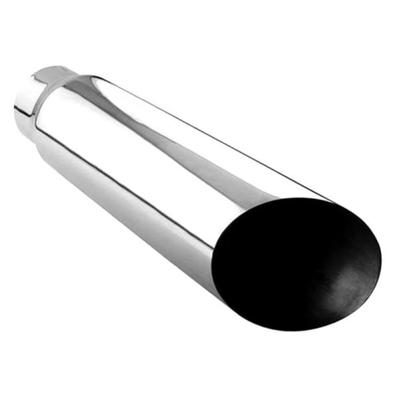 Diamond Eye Performance — 4" INLET X 5" OUTLET X 12" LONG BOLT ON ANGLE CUT STAINLESS STEEL EXHAUST TIP