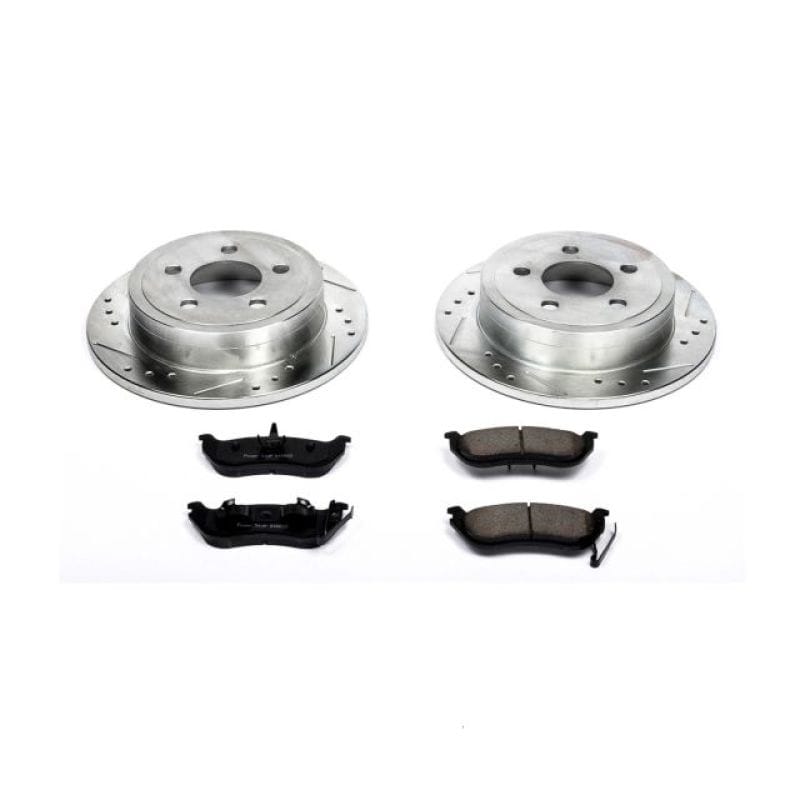 PowerStop — Z23 Daily Driver Carbon-Fiber Ceramic Brake Pad and Drilled & Slotted Rotor Kit