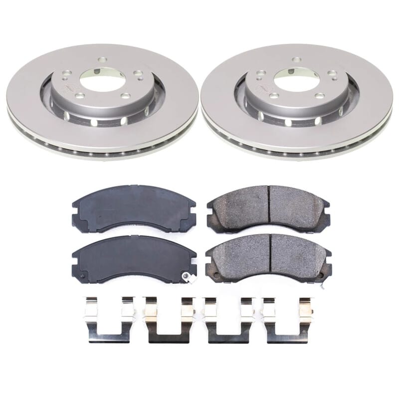 PowerStop — Genuine Geomet Coated Rotor and Low-Dust Ceramic Brake Pad Kit