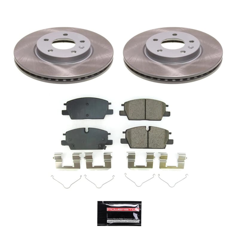 PowerStop — Semi-Coated Rotor and Low-Dust Ceramic Brake Pad Kit