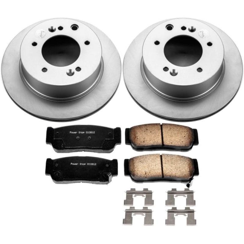 PowerStop — Genuine Geomet Coated Rotor and Low-Dust Ceramic Brake Pad Kit