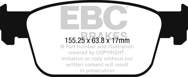 EBC — EBC 2017+ Audi A4 2.0L Turbo (B9) Yellowstuff Front Brake Pads
Disc Brake Pad