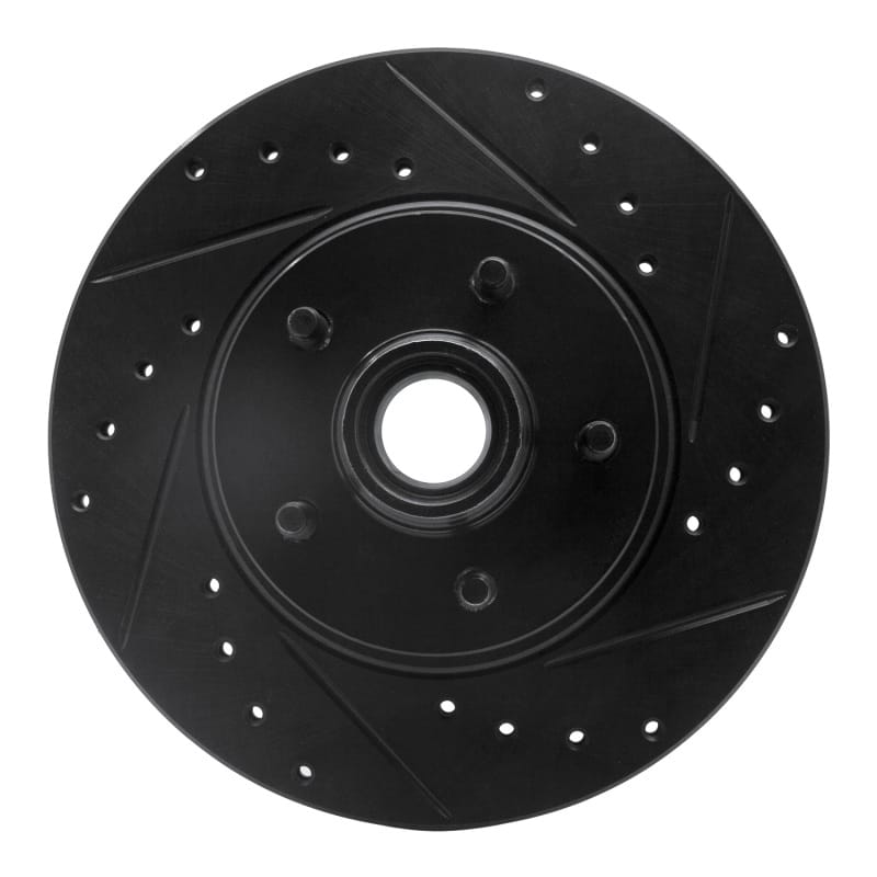 R1 Concepts — R1 Concepts Brake Rotor Drilled and Slotted Black