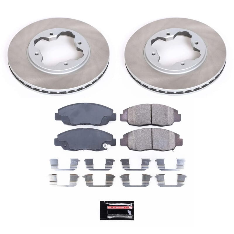 PowerStop — Semi-Coated Rotor and Low-Dust Ceramic Brake Pad Kit