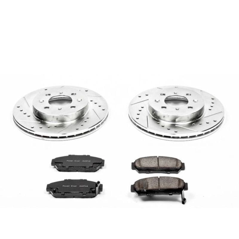 PowerStop — Z23 Daily Driver Carbon-Fiber Ceramic Brake Pad and Drilled & Slotted Rotor Kit