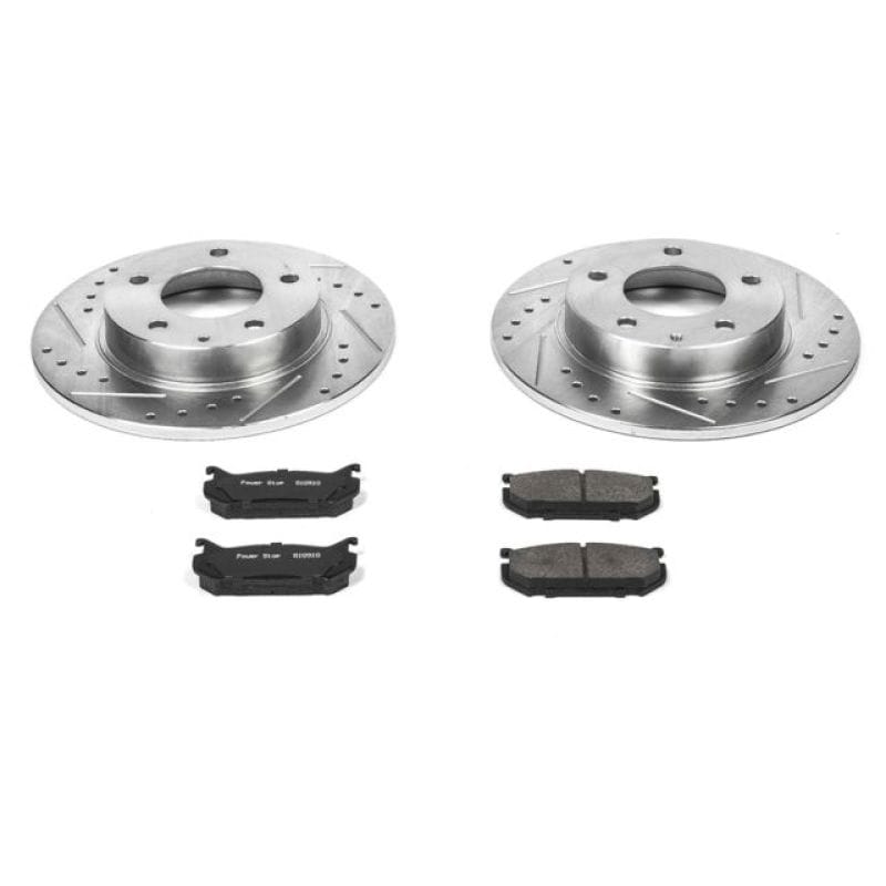 PowerStop — Z23 Daily Driver Carbon-Fiber Ceramic Brake Pad and Drilled & Slotted Rotor Kit