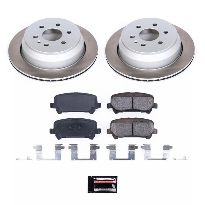 PowerStop — Semi-Coated Rotor and Low-Dust Ceramic Brake Pad Kit