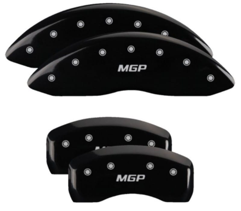 MGP — Set of 4 caliper covers, Engraved Front and Rear: MGP, Black powder coat finish,