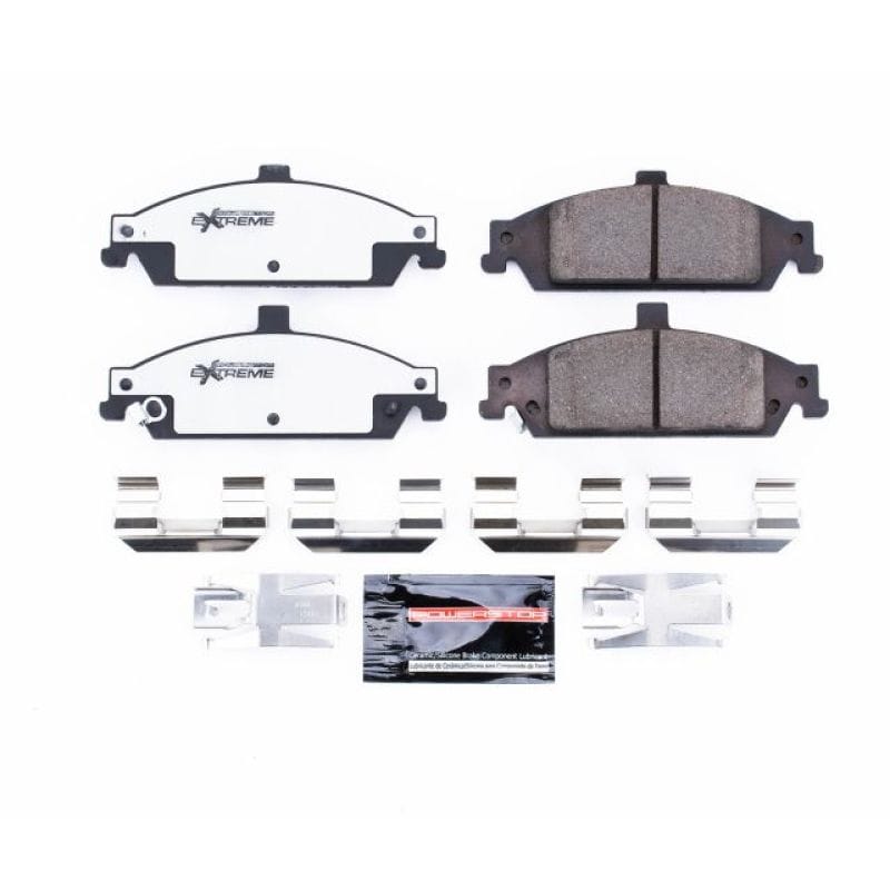 PowerStop — PowerStop - Z26 Performance Carbon-Fiber Ceramic Brake Pads with Hardware Kit
